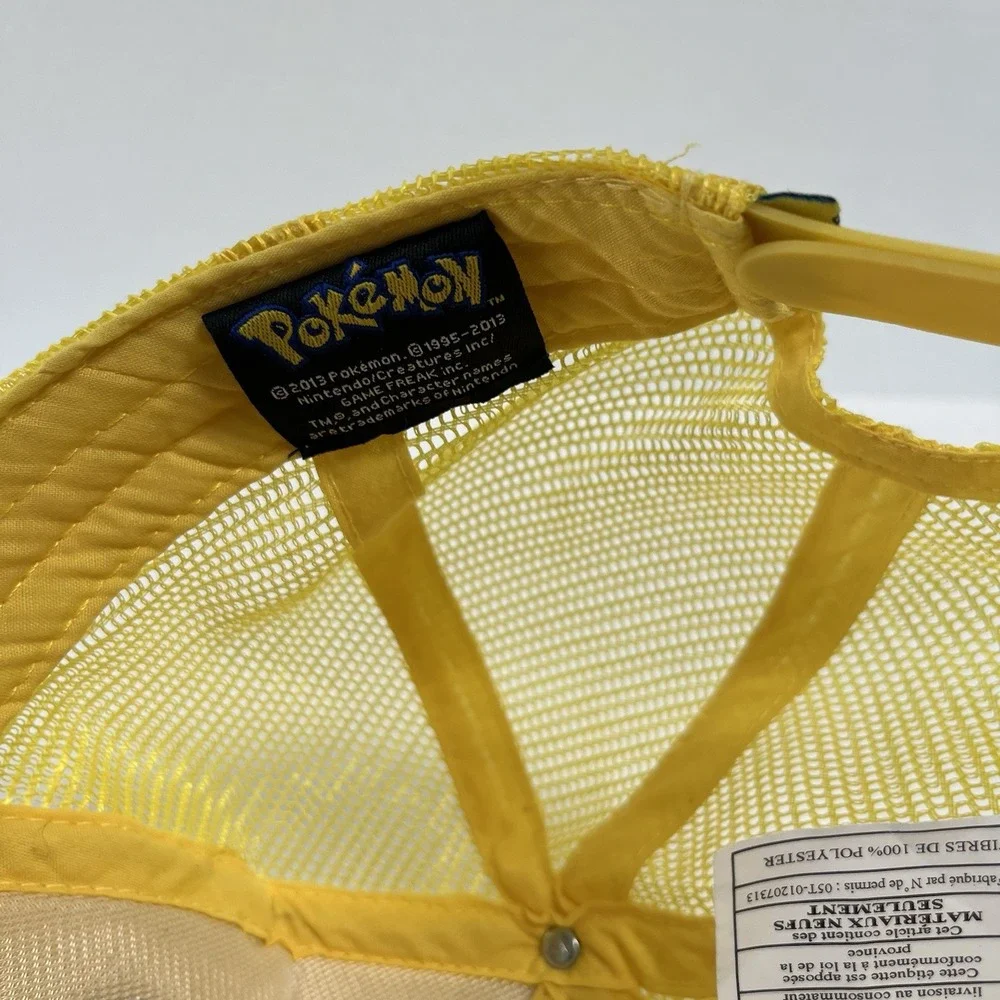 Pokemon‎ Pikachu 3D Face Hat With Ears Baseball Cap Yellow Nintendo Game Freak